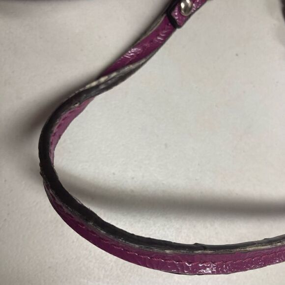 COACH Magneta Patent Leather Wristlet Purple/Pink 4X6 - Picture 9 of 10